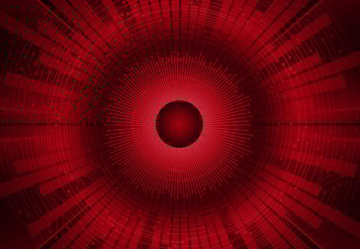 Modern Cybersecurity Eye on Technology Background vector