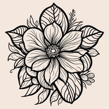 Hand draw flower vector art