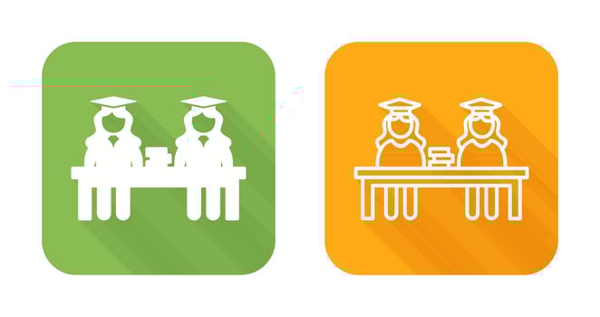 Unique Combined Study Vector Icon
