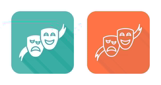 Theater Masks Vector Icon
