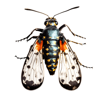 Beautiful butterfly isolated.Callimorpha quadripunctaria.Moth.Green butterfly. AI generation png