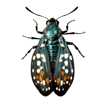 Beautiful butterfly isolated.Callimorpha quadripunctaria.Moth.Green butterfly AI generation png