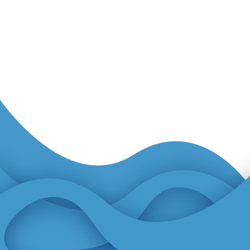 blue paper cut wavy shapes png