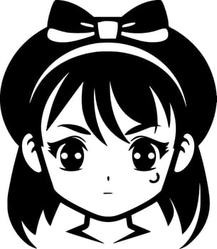 Anime, Minimalist and Simple Silhouette - Vector illustration