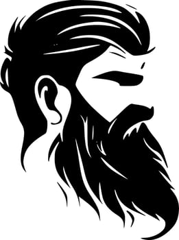 Beard - Black and White Isolated Icon - Vector illustration