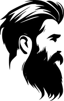 Beard, Minimalist and Simple Silhouette - Vector illustration