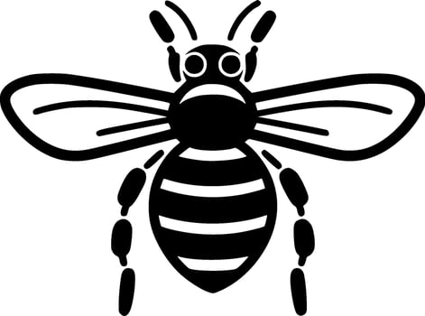 Bee - Minimalist and Flat Logo - Vector illustration