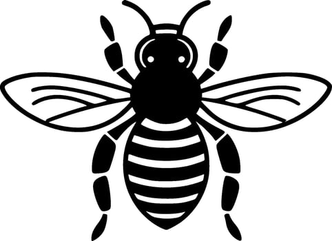 Bees, Minimalist and Simple Silhouette - Vector illustration
