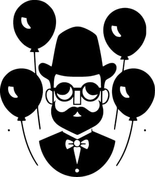 Birthday, Minimalist and Simple Silhouette - Vector illustration