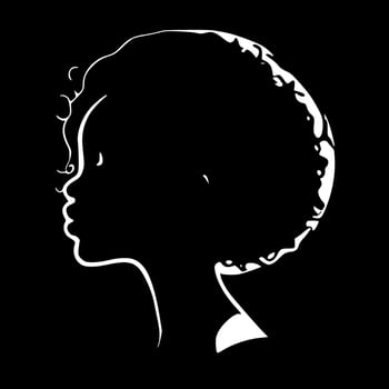 Black woman, Minimalist and Simple Silhouette - Vector illustration