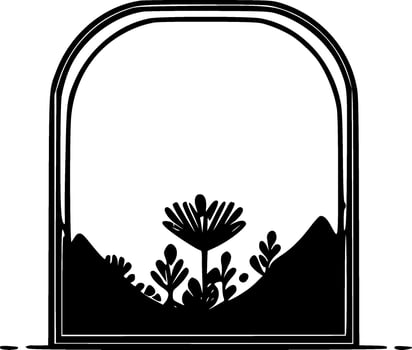 Border, Black and White Vector illustration