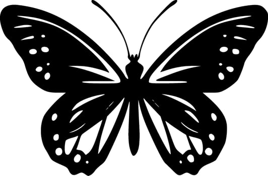 Butterfly, Minimalist and Simple Silhouette - Vector illustration