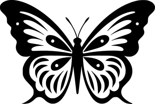 Butterfly, Minimalist and Simple Silhouette - Vector illustration