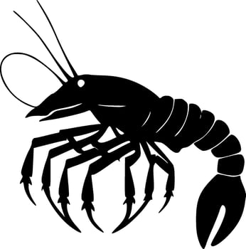 Crawfish - Minimalist and Flat Logo - Vector illustration