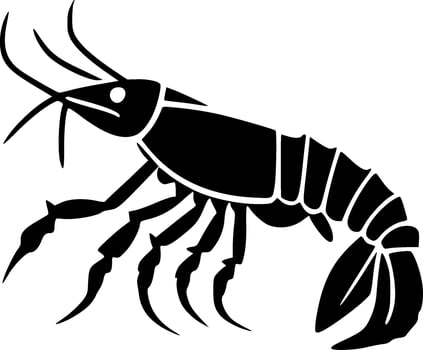 Crawfish - Minimalist and Flat Logo - Vector illustration