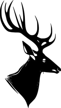 Deer - Minimalist and Flat Logo - Vector illustration