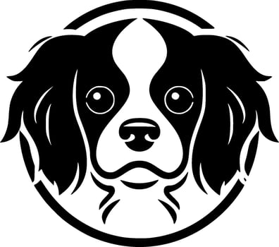 Dog, Black and White Vector illustration