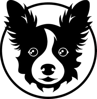 Dog, Minimalist and Simple Silhouette - Vector illustration