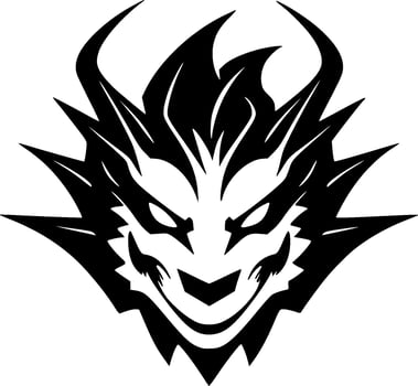Dragon, Minimalist and Simple Silhouette - Vector illustration