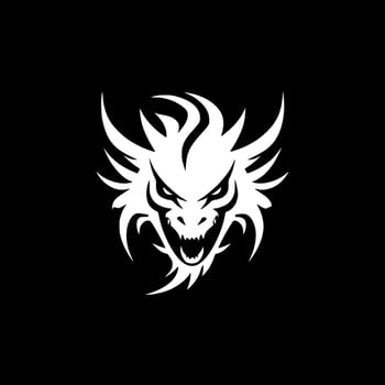 Dragon - Minimalist and Flat Logo - Vector illustration