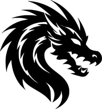 Dragon - Minimalist and Flat Logo - Vector illustration