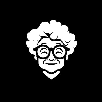 Grandma, Minimalist and Simple Silhouette - Vector illustration