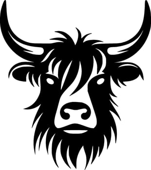 Highland Cow, Minimalist and Simple Silhouette - Vector illustration