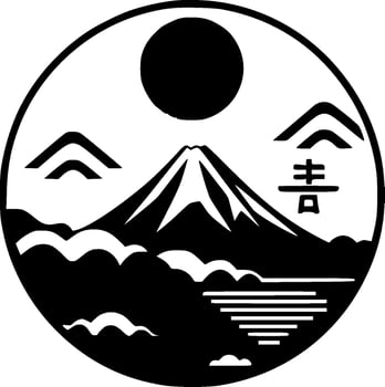 Japan - Minimalist and Flat Logo - Vector illustration