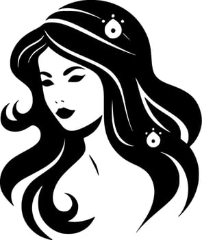Mermaid - Minimalist and Flat Logo - Vector illustration