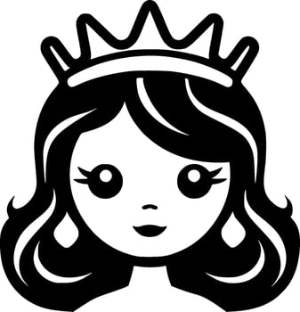 Princess, Minimalist and Simple Silhouette - Vector illustration
