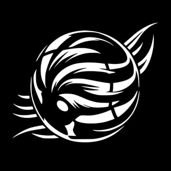 Volleyball - Minimalist and Flat Logo - Vector illustration