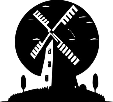 Windmill - High Quality Vector Logo - Vector illustration ideal for T-shirt graphic