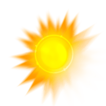 glow sun with rays png