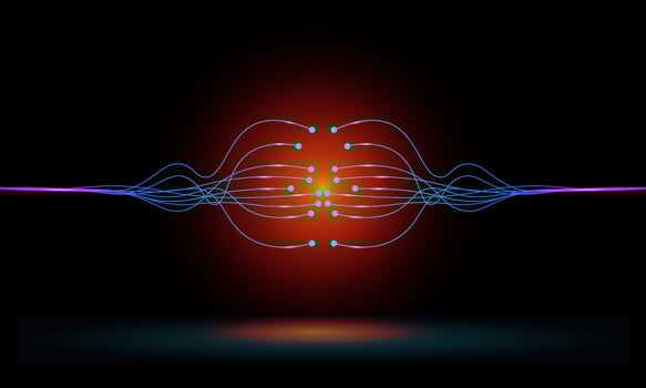 Abstract wave line background, with beautiful light effect vector