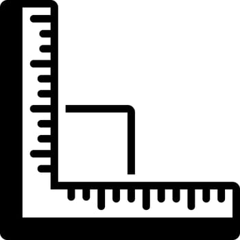 solid icon for ruler vector