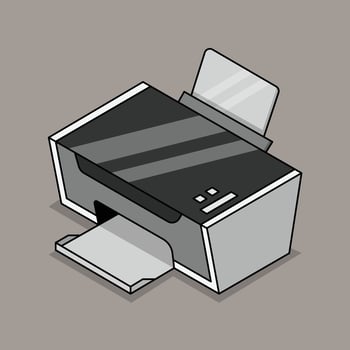 The Illustration of Printer vector