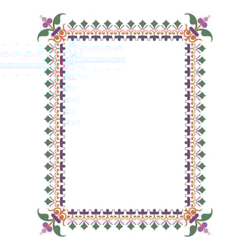 unique frame with floral ornament vector