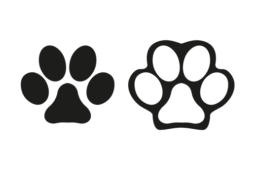 Dog print or cat print icon for animal apps, website, or other creative design png