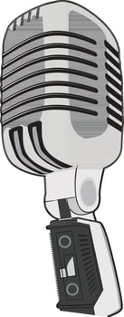 Illustration of a microphone. vector
