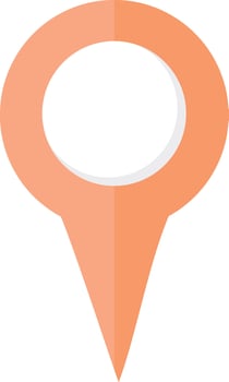 Flat vector illustration of map pointer.