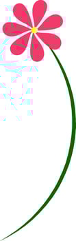Isolated illustration of flower. vector