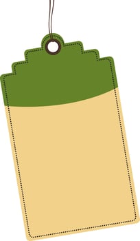 Hanging price tag or label design. vector