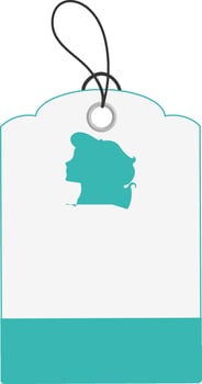 Illustration of a tag or label. vector