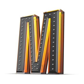3D alphabet with pin decoration and neon light effect, 3d rendering png