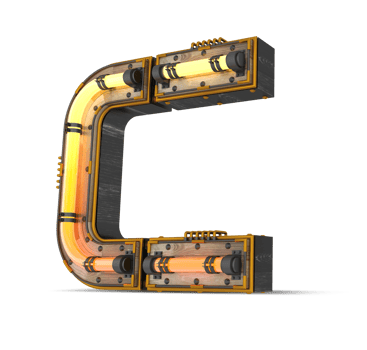 3D wooden alphabet with neon light effect, 3d rendering png