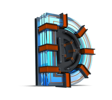 3D Alphabet blue neon light with Copper wire, 3d rendering png