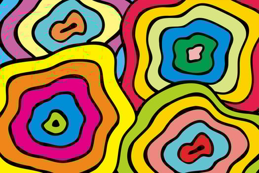 Colorful abstract doodle for background. Comic pattern for poster, banner, flyer, leaflet, brochure, ads, wrapping paper, and more. vector