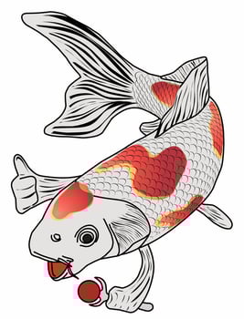 koi fish food images, suitable for fish food logos, posters, and more vector