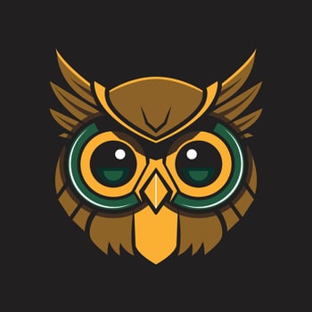 Owl logo -Head- icon vector-illustration design- logo template-elegant -Mascot - Cartoon Colour full vector