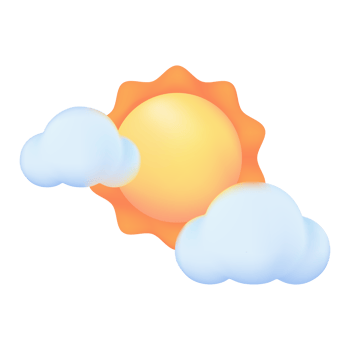 3D weather forecast icons Summer sun with bright sunlight Hot weather. 3d illustration. png